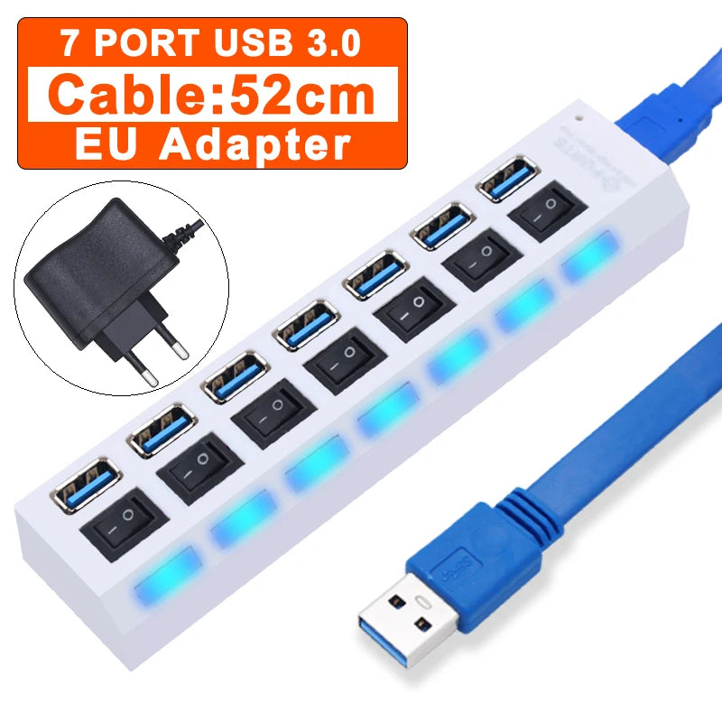 USB Hub 3.0 με 4/7 Θύρες – Συνδέστε Όλες τις Συσκευές σας