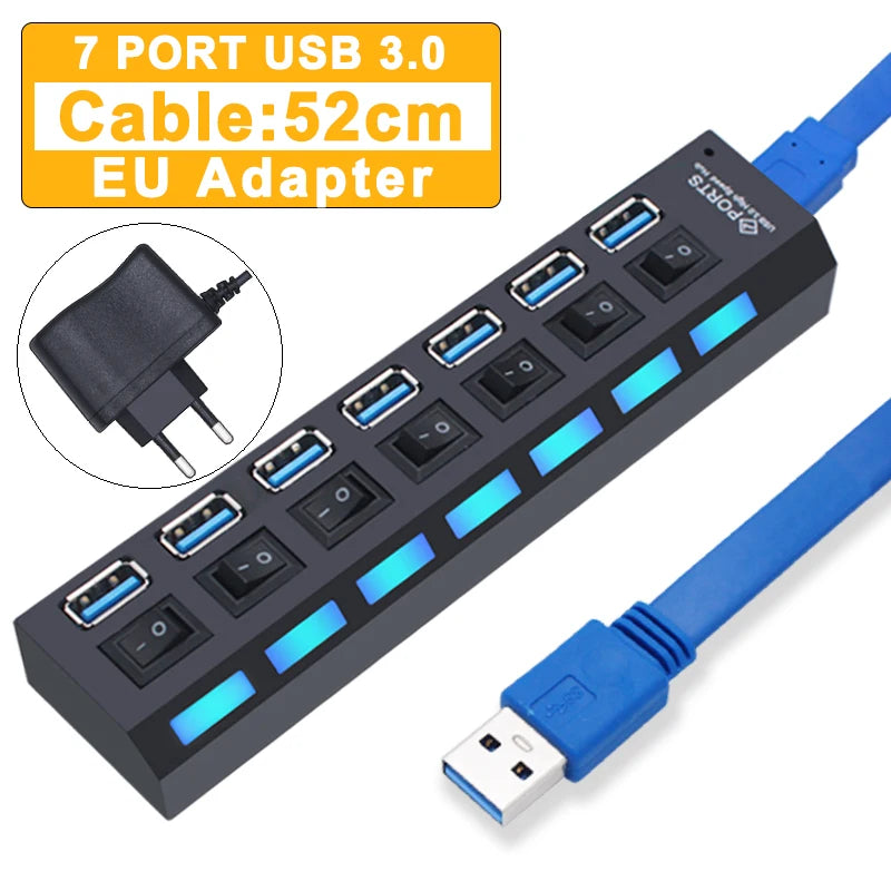 USB Hub 3.0 με 4/7 Θύρες – Συνδέστε Όλες τις Συσκευές σας