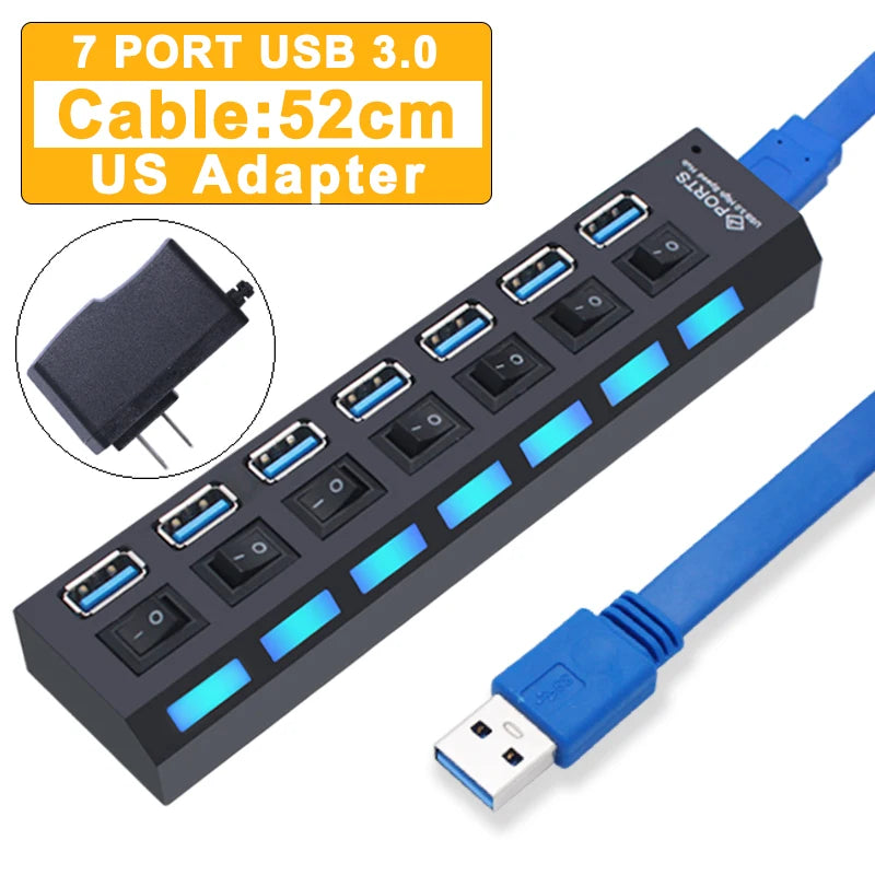 USB Hub 3.0 με 4/7 Θύρες – Συνδέστε Όλες τις Συσκευές σας