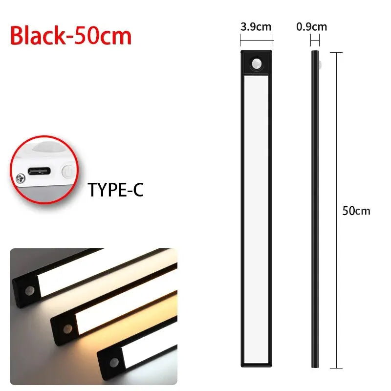 LED Φωτάκι με Αισθητήρα Κίνησης – USB Επαναφορτιζόμενο 20-50cm