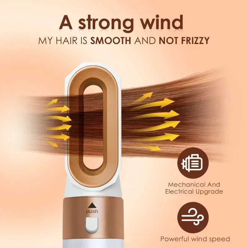 5-σε-1 Σετ Στυλίσματος Μαλλιών – Σεσουάρ, Straightener & Curler