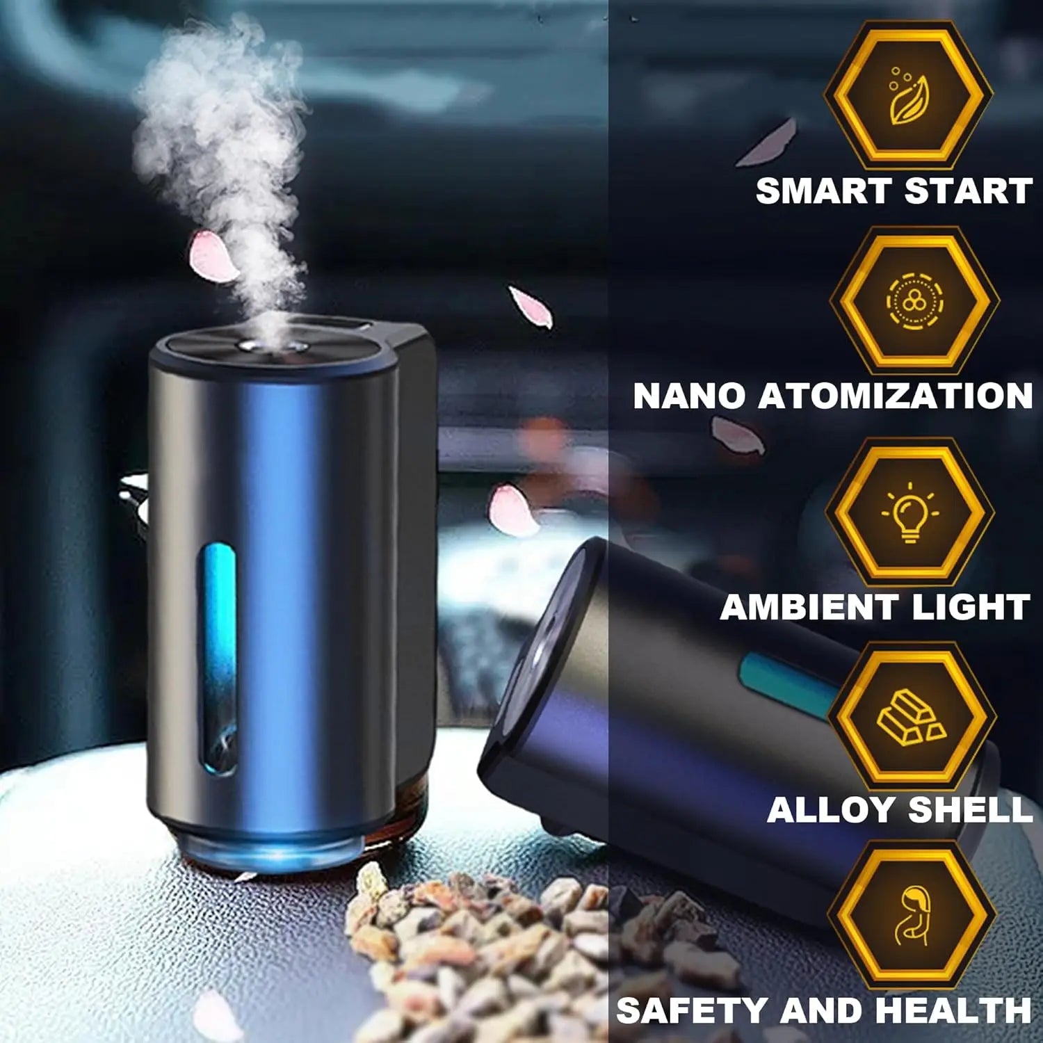 Αρωματιστήρας Αυτοκινήτου – Aroma Diffuser με 3 Επίπεδα & USB