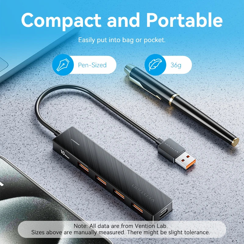 USB Hub 3.2 Gen2 με 5 Θύρες – 10Gbps για MacBook & Laptop