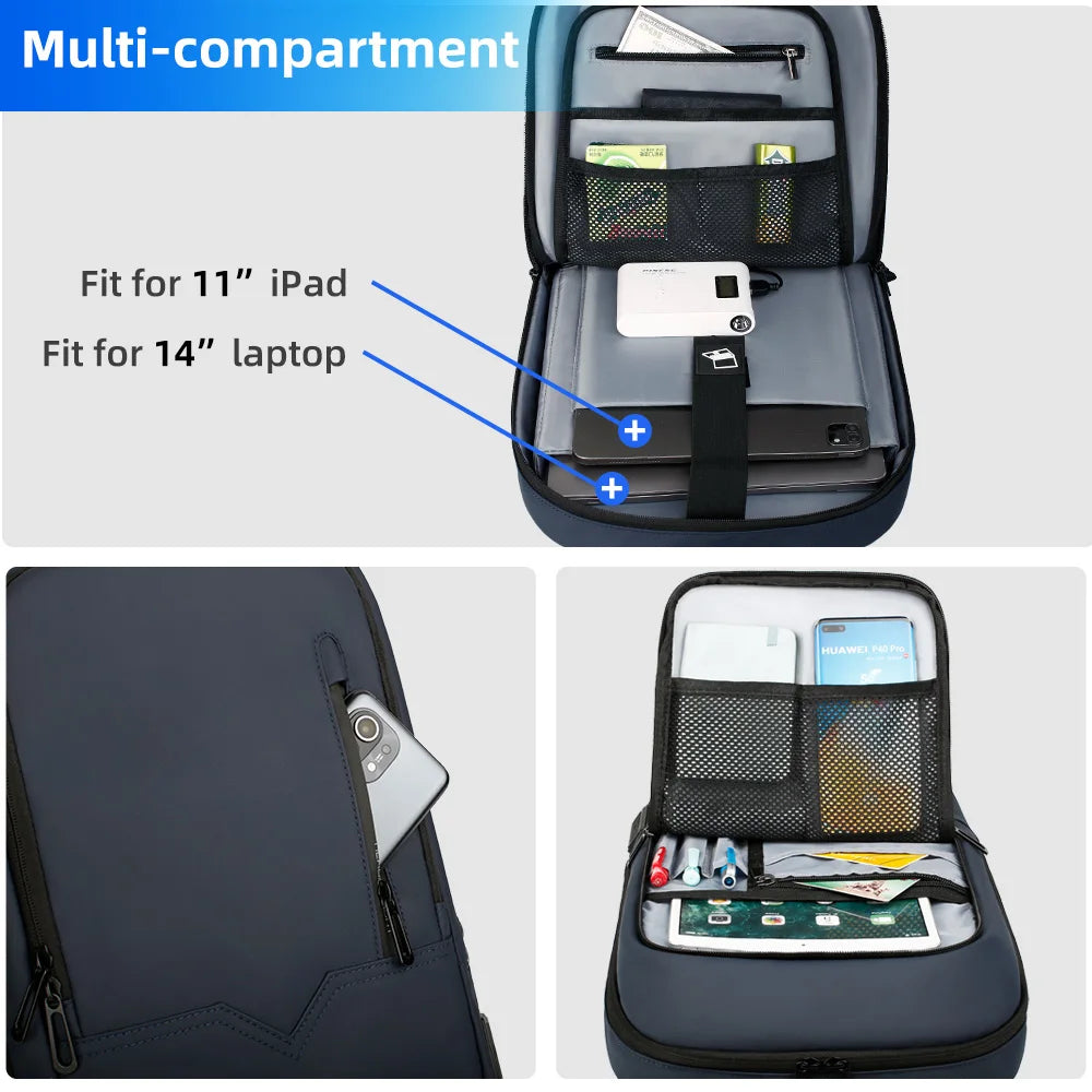 Slim Backpack Ανδρικό 15.6" με USB – Επαγγελματικό Στυλ & Πρακτικότητα