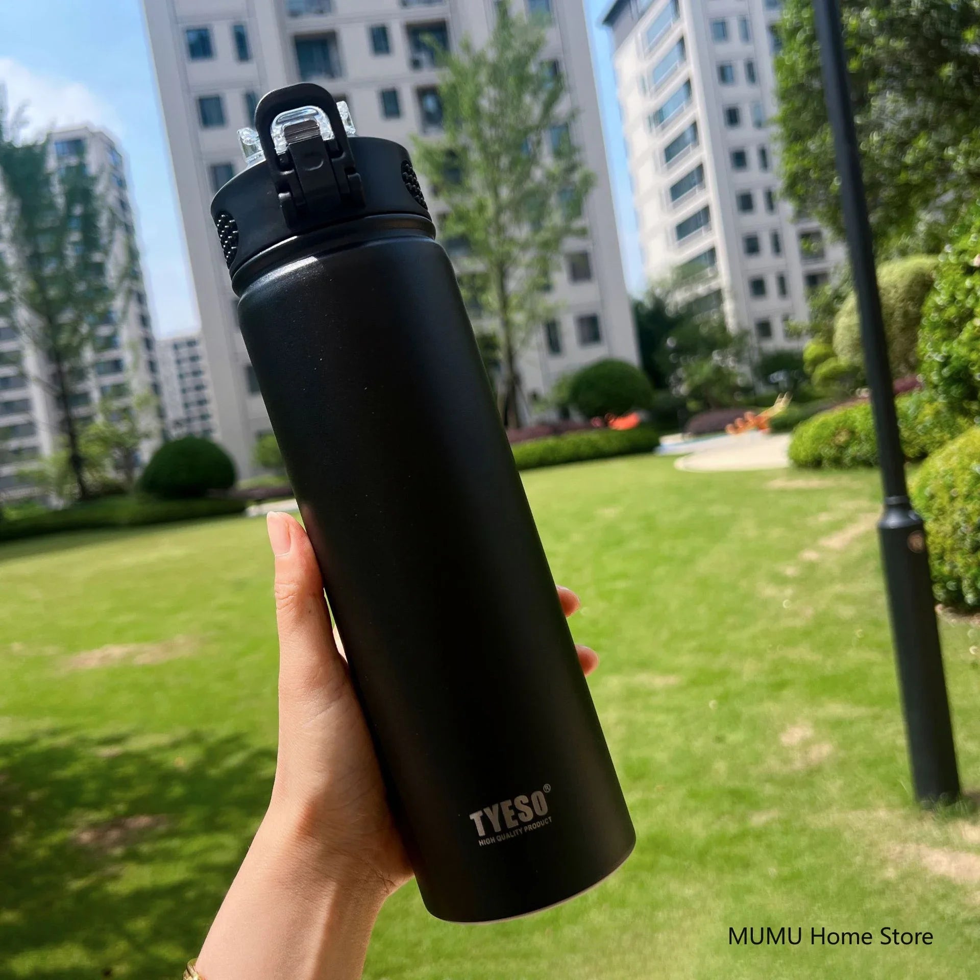 Θερμός TYESO 600/750ml με Καλαμάκι – Ανοξείδωτο για Αθλητισμό & Ταξίδι