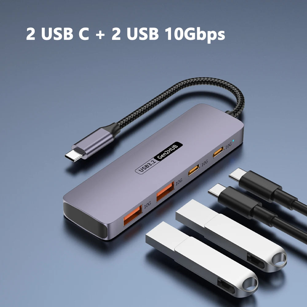 USB Hub 3.2 Gen2 με 5 Θύρες – 10Gbps για MacBook & Laptop