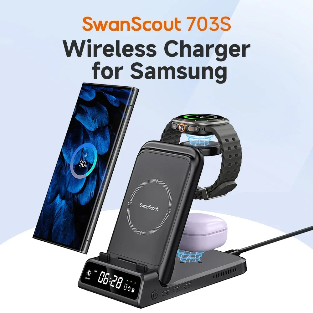 Σταθμός Ασύρματης Φόρτισης Samsung – Κινητό, Watch & Buds Μαζί