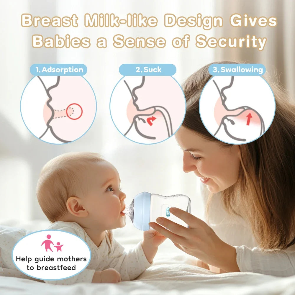 Μπιμπερό BPA-Free με Λαβή – Ασφαλές για Νεογέννητα