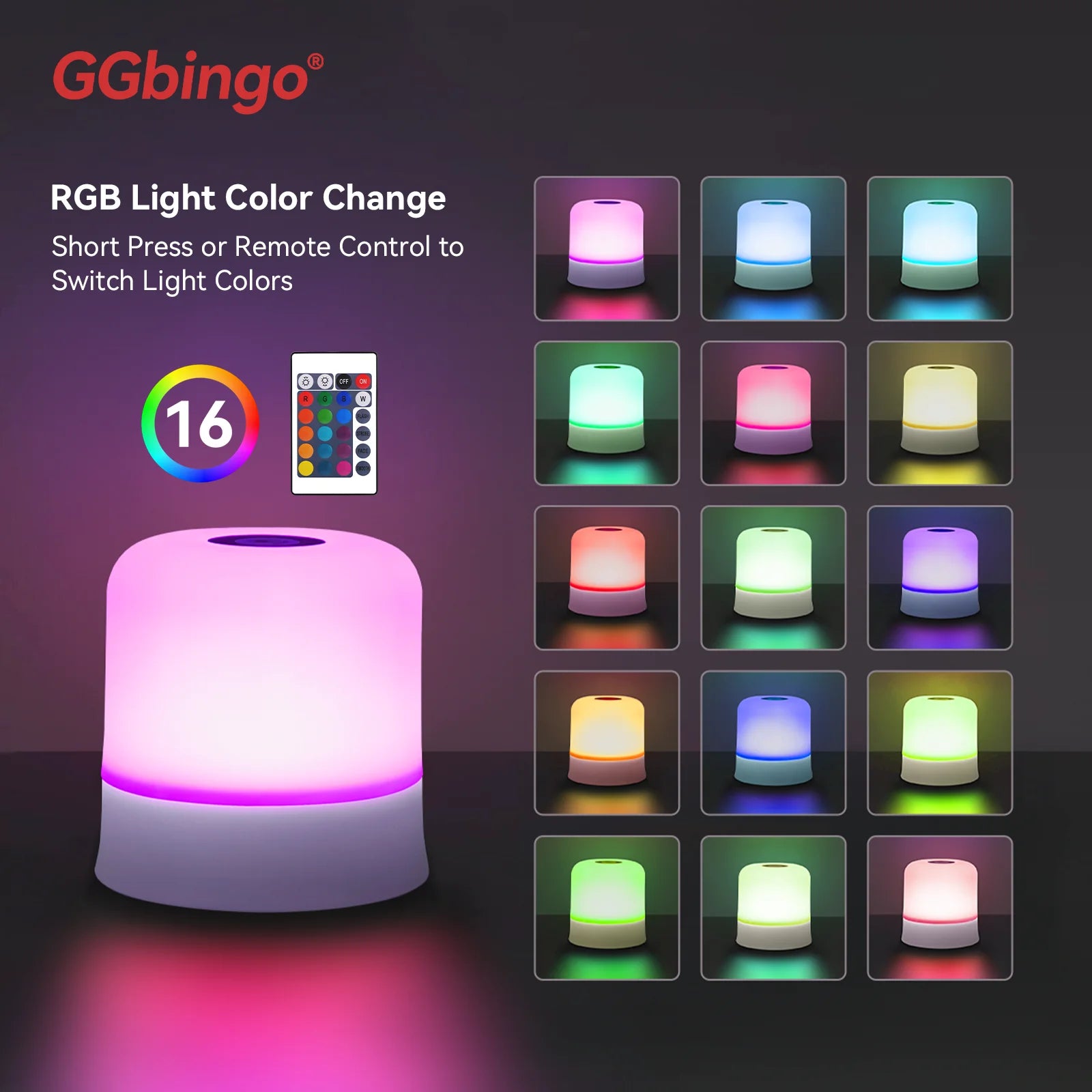 Φωτιστικό RGB με Αφή και Telecommand – Dimmable για Δωμάτιο