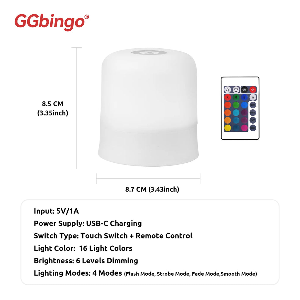 Φωτιστικό RGB με Αφή και Telecommand – Dimmable για Δωμάτιο