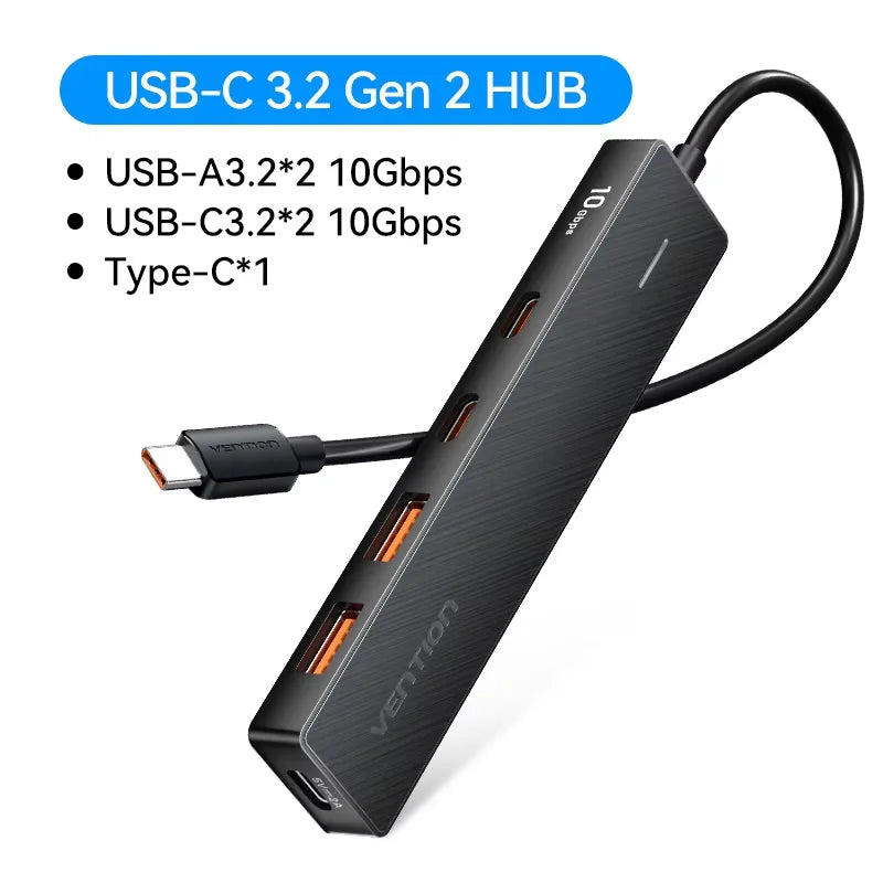 USB Hub 3.2 Gen2 με 5 Θύρες – 10Gbps για MacBook & Laptop
