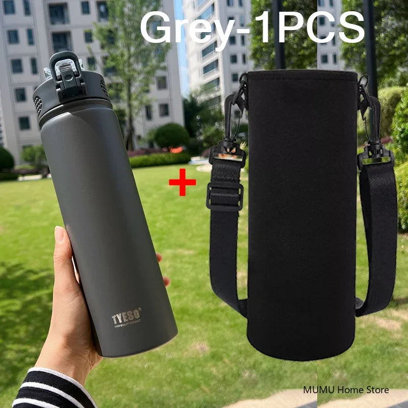 Θερμός TYESO 600/750ml με Καλαμάκι – Ανοξείδωτο για Αθλητισμό & Ταξίδι