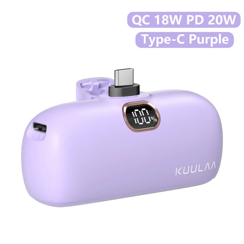Power Bank Mini KUULAA 5000mAh – Φορητό & Fast Charging