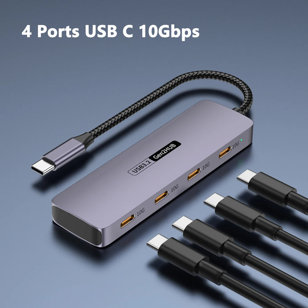 USB Hub 3.2 Gen2 με 5 Θύρες – 10Gbps για MacBook & Laptop