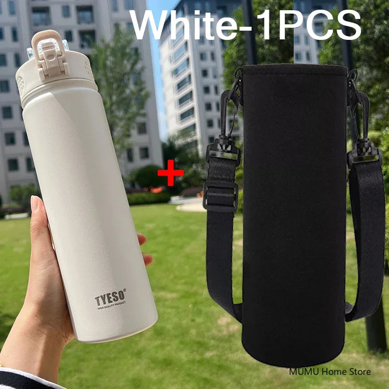 Θερμός TYESO 600/750ml με Καλαμάκι – Ανοξείδωτο για Αθλητισμό & Ταξίδι