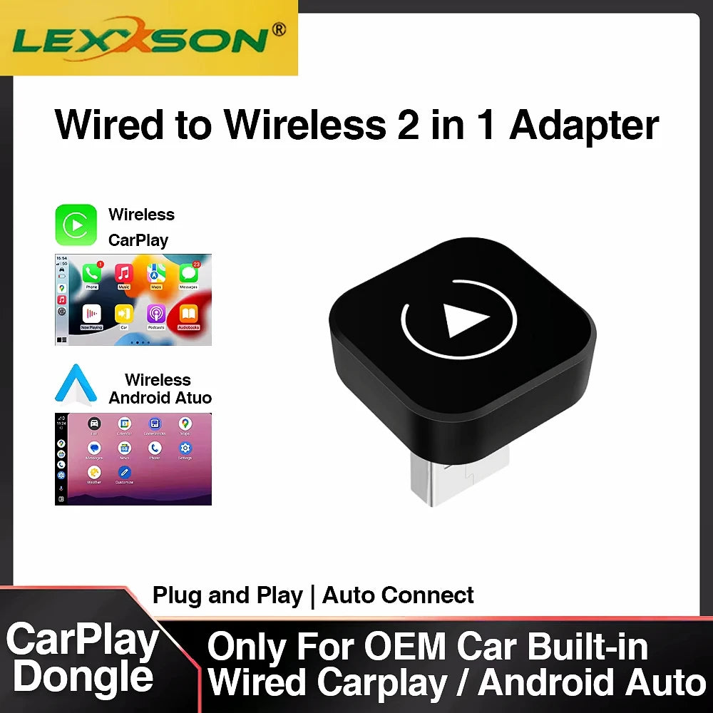 Αντάπτορας Wireless CarPlay & Android Auto – 2-σε-1 AI Smart Box