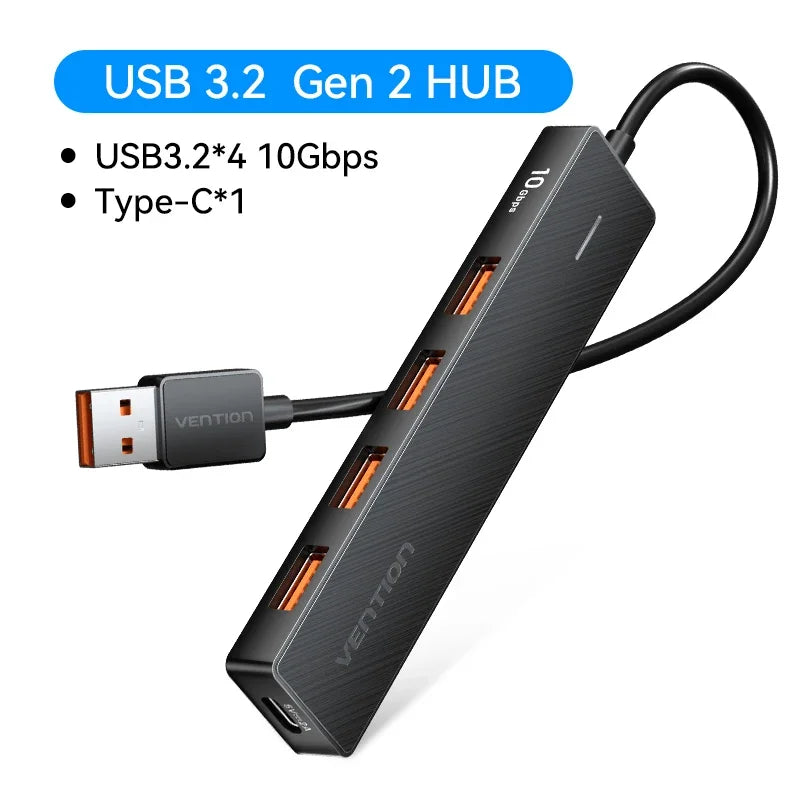 USB Hub 3.2 Gen2 με 5 Θύρες – 10Gbps για MacBook & Laptop