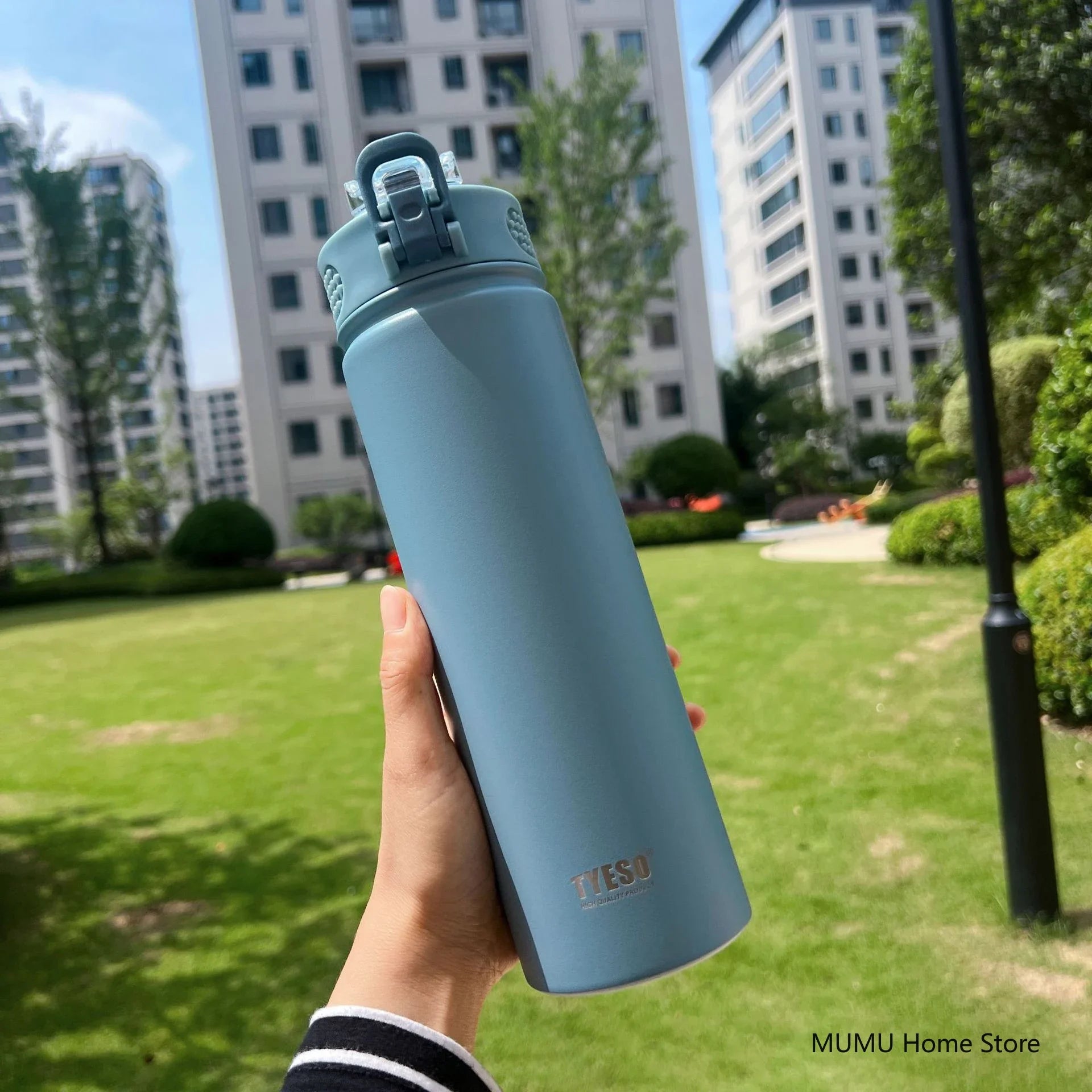 Θερμός TYESO 600/750ml με Καλαμάκι – Ανοξείδωτο για Αθλητισμό & Ταξίδι