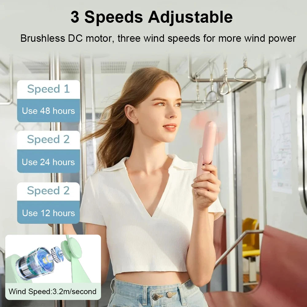 Μινιατούρα Φορητός Ανεμιστήρας USB – Pocket Size με Power Bank