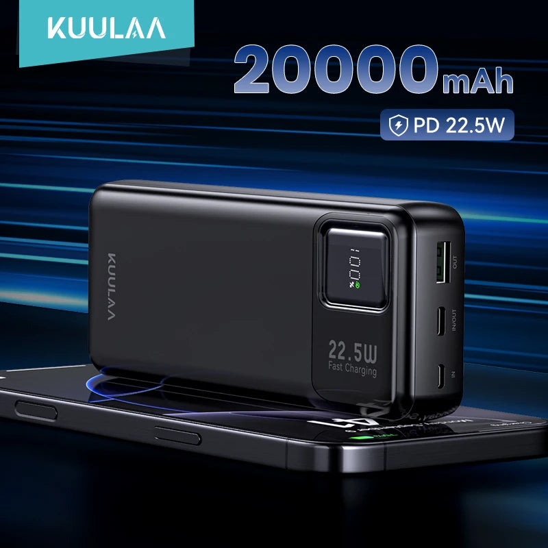 Power Bank KUULAA 20000mAh – 22.5W Fast Charging για iPhone & Android