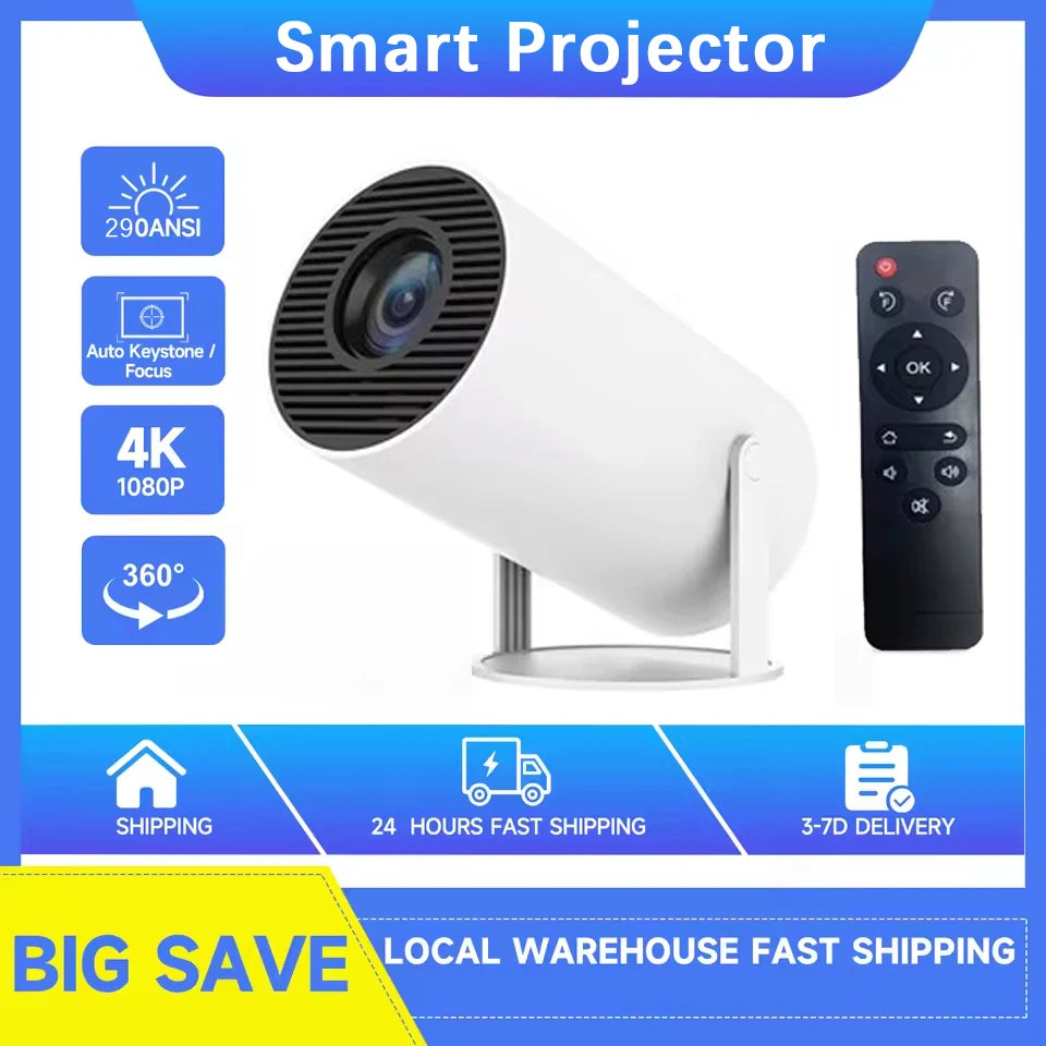Προβολέας Smart 4K Android – Κινηματογράφος στο Σαλόνι σου