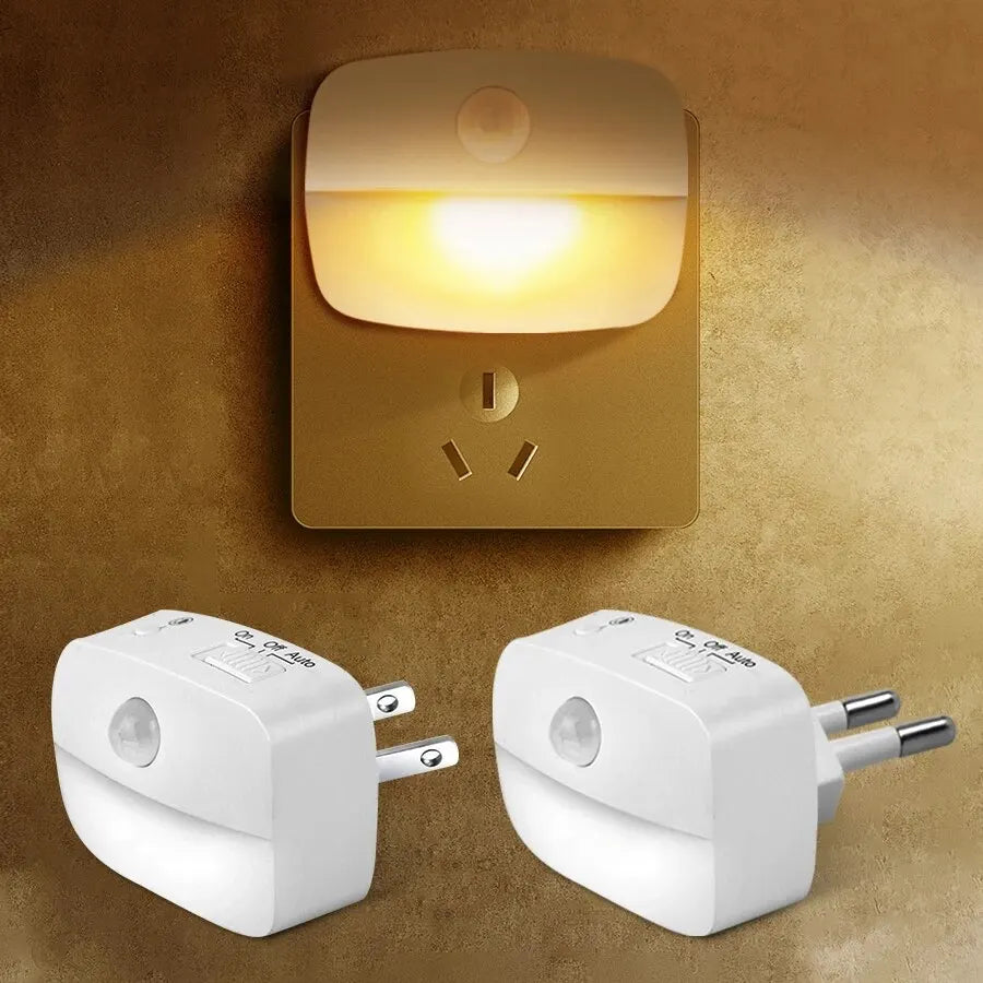 Φωτάκι Νυκτός LED με Αισθητήρα Κίνησης – Plug-in για Δωμάτιο & Διάδρομο