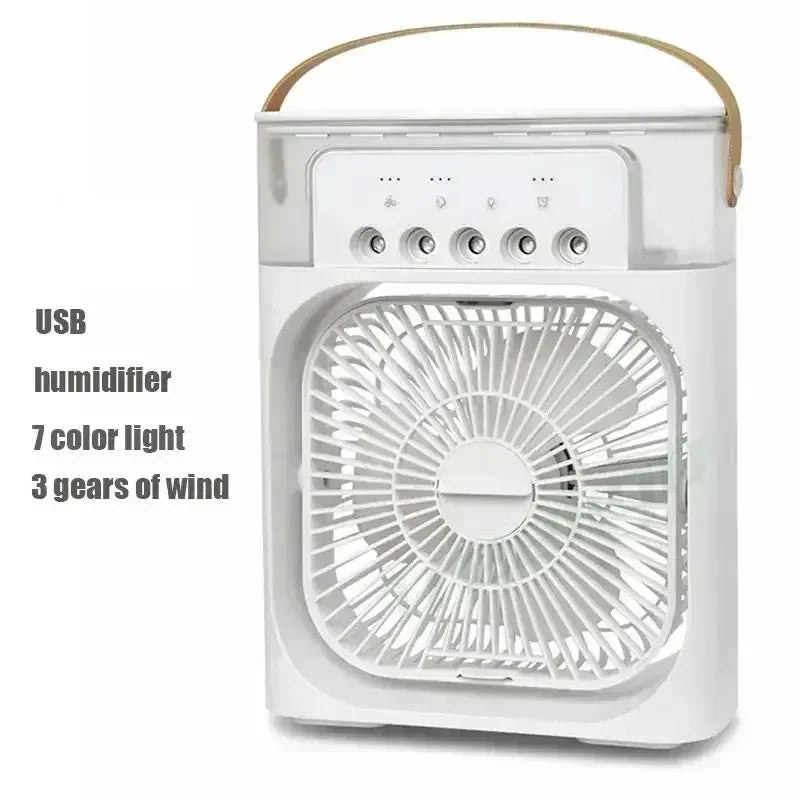 Mini Air Cooler 3-σε-1 – Ανεμιστήρας, Humidifier & LED Night Light