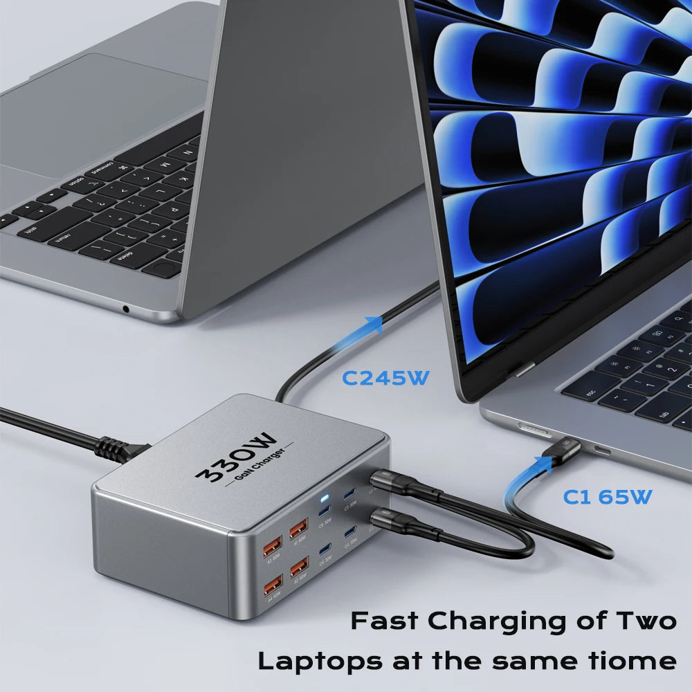 Φορτιστής GaN 330W – Φόρτισε Όλες τις Συσκευές Μαζί
