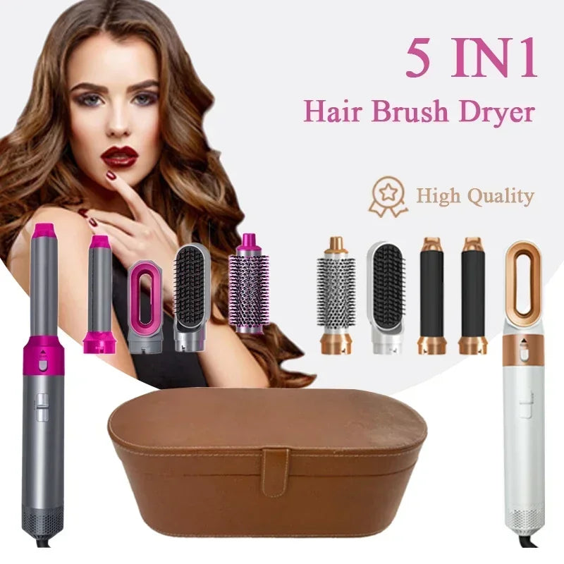 5-σε-1 Σετ Στυλίσματος Μαλλιών – Σεσουάρ, Straightener & Curler