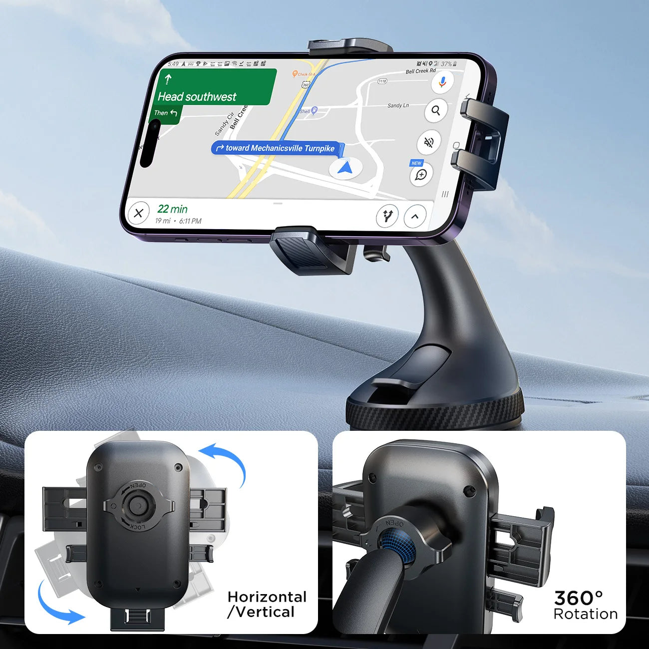 Βάση Κινητού Joyroom – 360° για Dashboard & Windshield