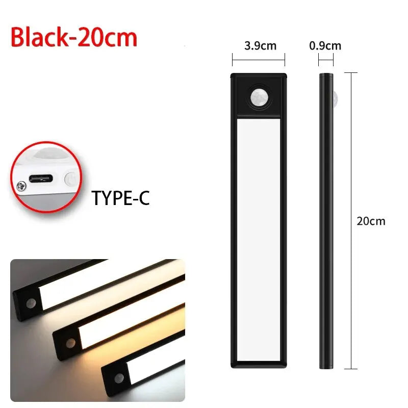 LED Φωτάκι με Αισθητήρα Κίνησης – USB Επαναφορτιζόμενο 20-50cm