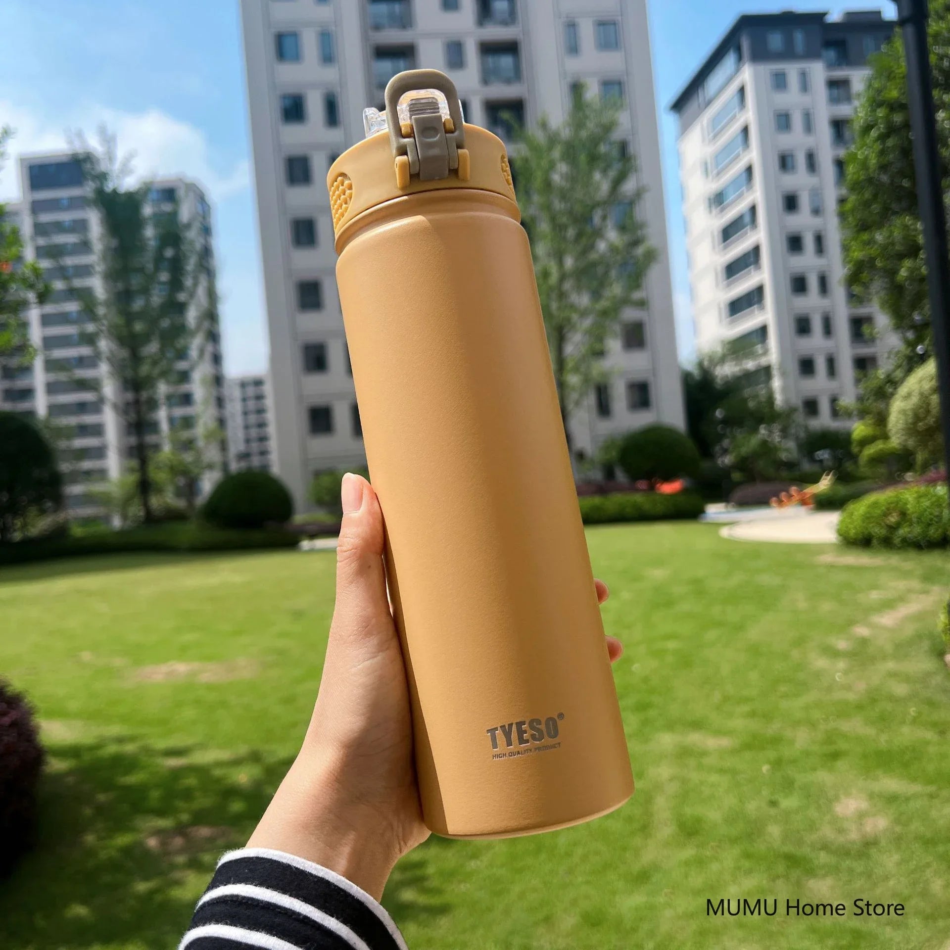 Θερμός TYESO 600/750ml με Καλαμάκι – Ανοξείδωτο για Αθλητισμό & Ταξίδι