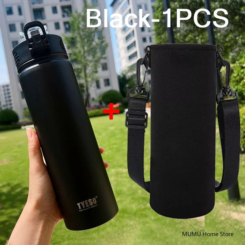 Θερμός TYESO 600/750ml με Καλαμάκι – Ανοξείδωτο για Αθλητισμό & Ταξίδι