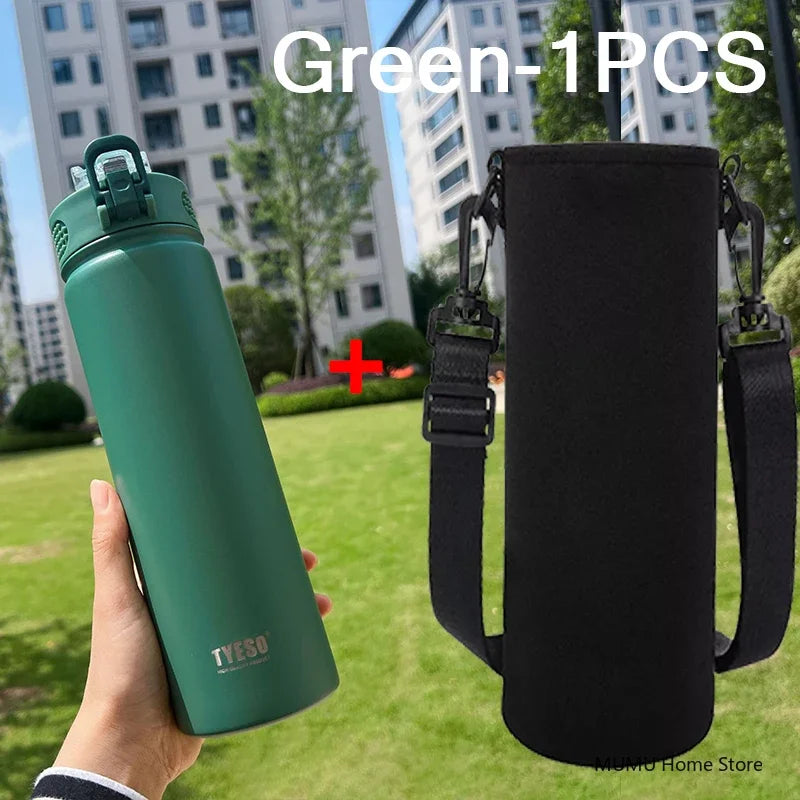 Θερμός TYESO 600/750ml με Καλαμάκι – Ανοξείδωτο για Αθλητισμό & Ταξίδι