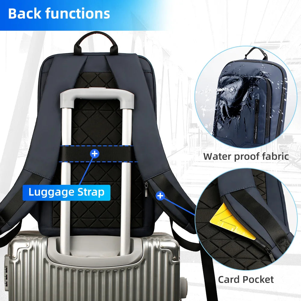 Slim Backpack Ανδρικό 15.6" με USB – Επαγγελματικό Στυλ & Πρακτικότητα