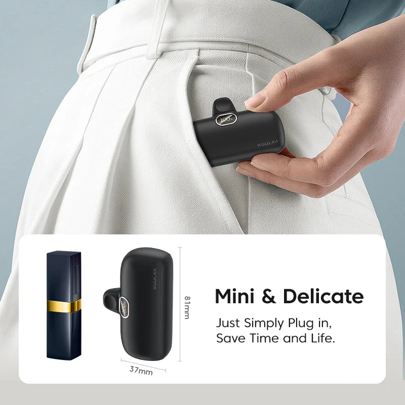 Power Bank Mini KUULAA 5000mAh – Φορητό & Fast Charging