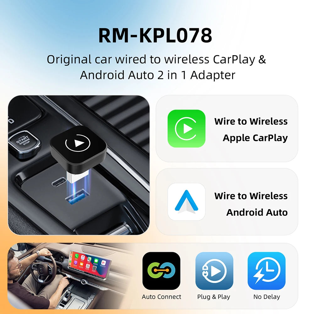 Αντάπτορας Wireless CarPlay & Android Auto – 2-σε-1 AI Smart Box