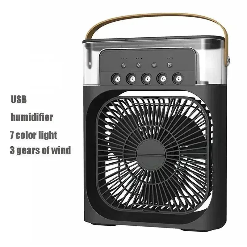 Mini Air Cooler 3-σε-1 – Ανεμιστήρας, Humidifier & LED Night Light