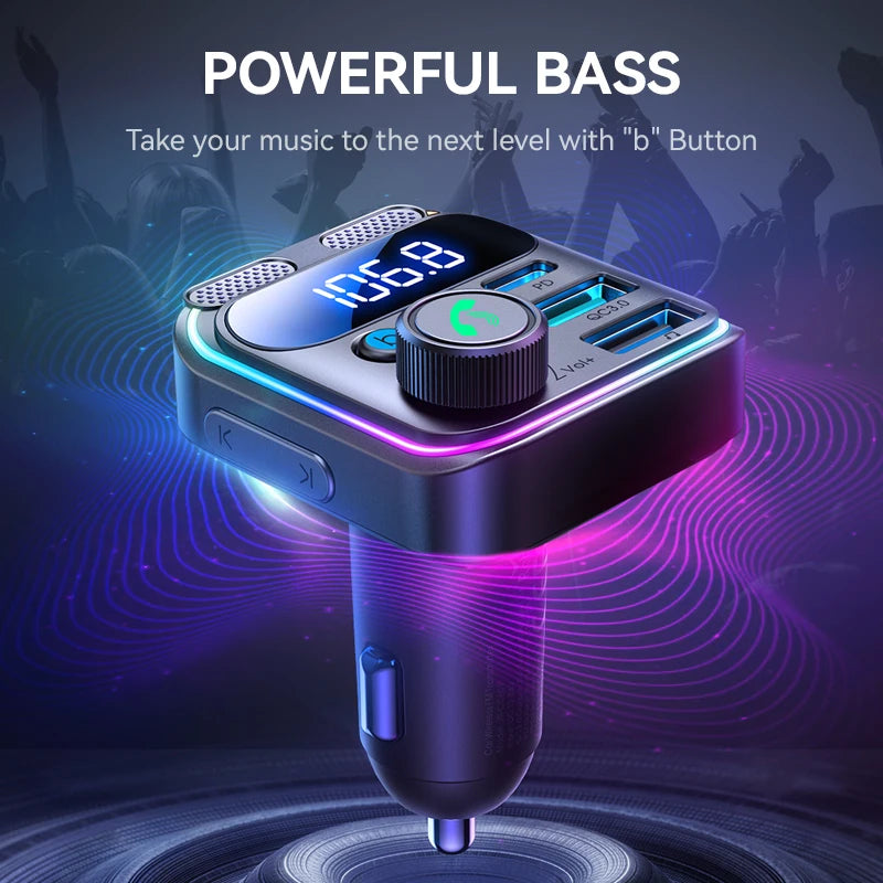 FM Transmitter Αυτοκινήτου με Bluetooth – Μουσική & Φόρτιση Μαζί