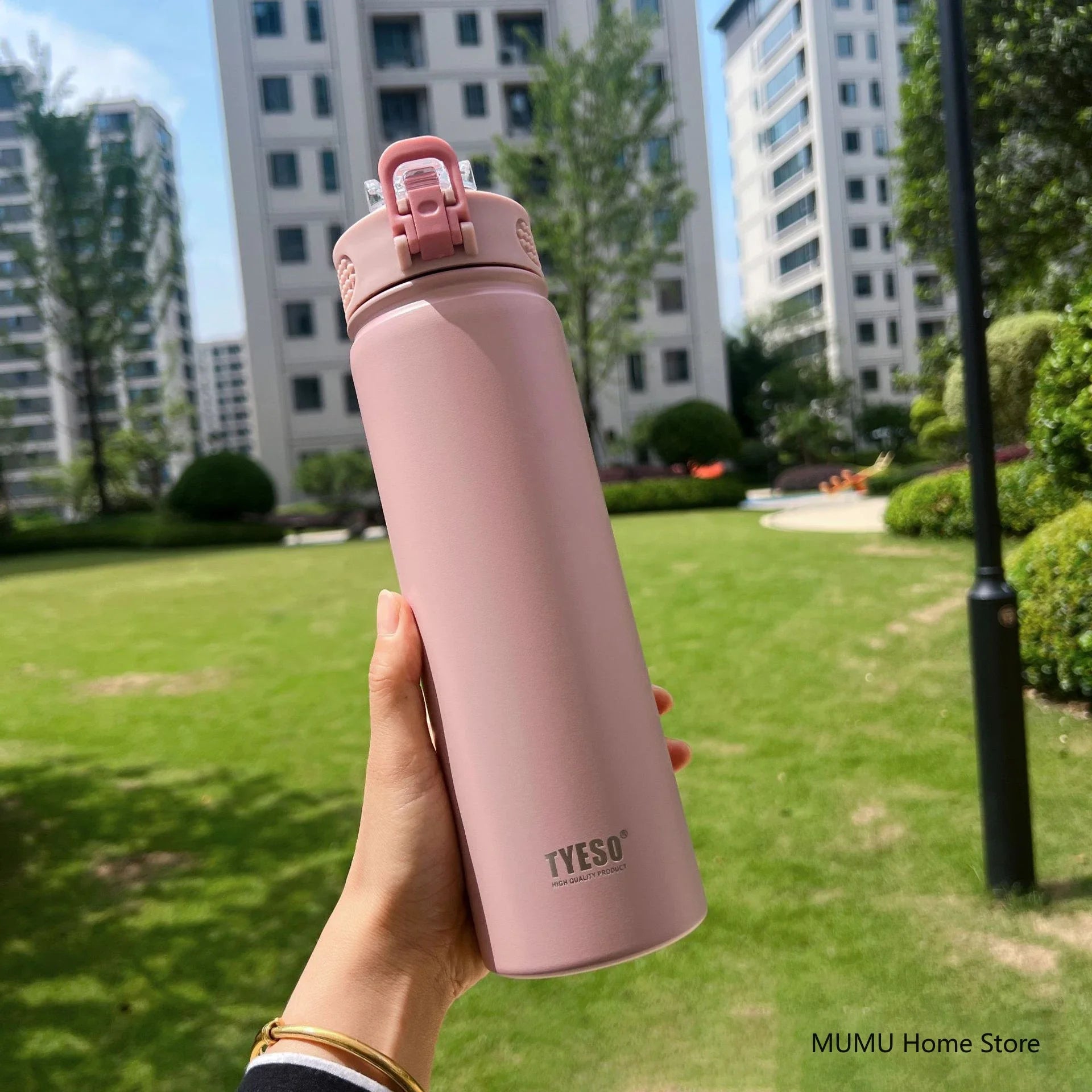 Θερμός TYESO 600/750ml με Καλαμάκι – Ανοξείδωτο για Αθλητισμό & Ταξίδι