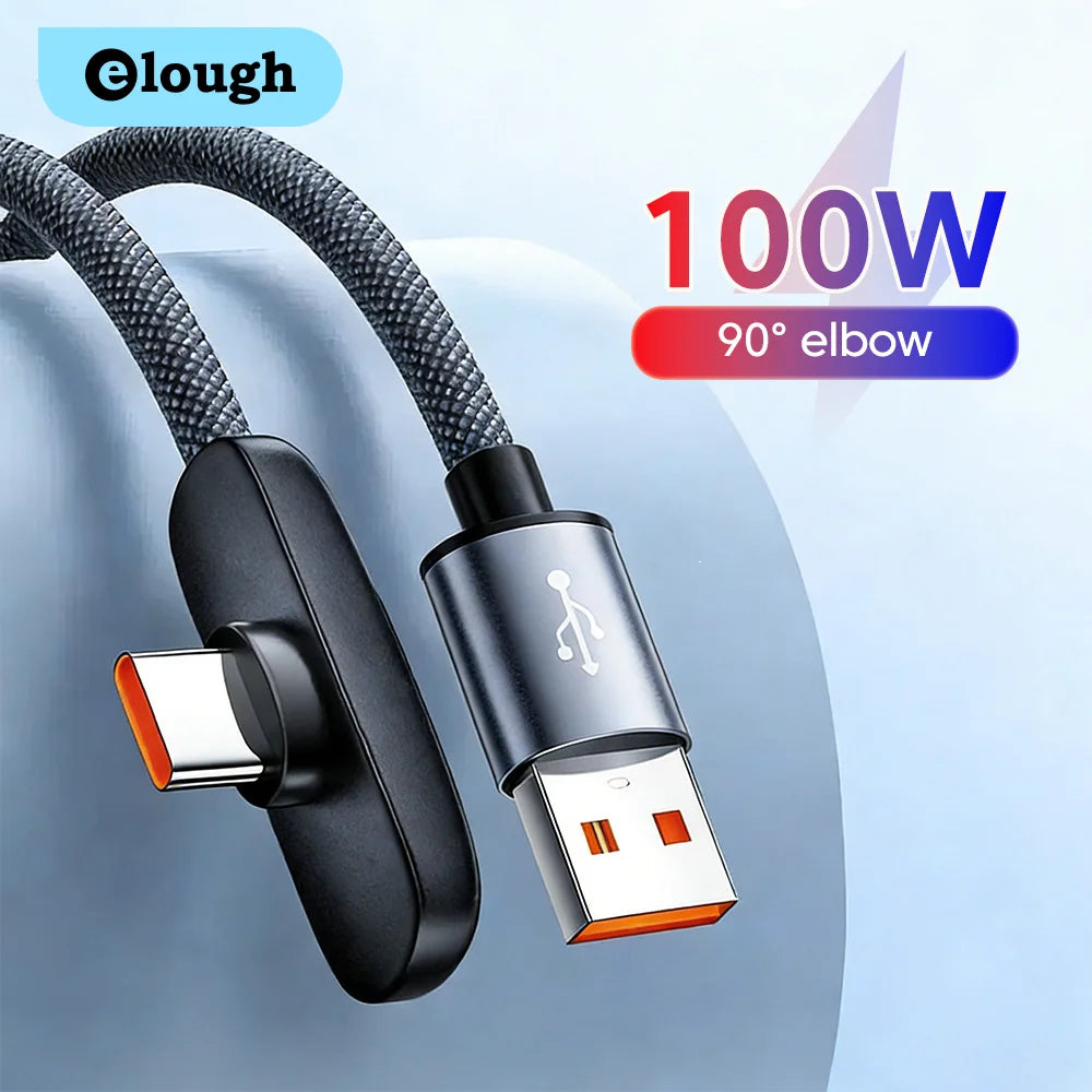 Καλώδιο USB-C 100W Γωνία 90° – Ιδανικό για Gaming